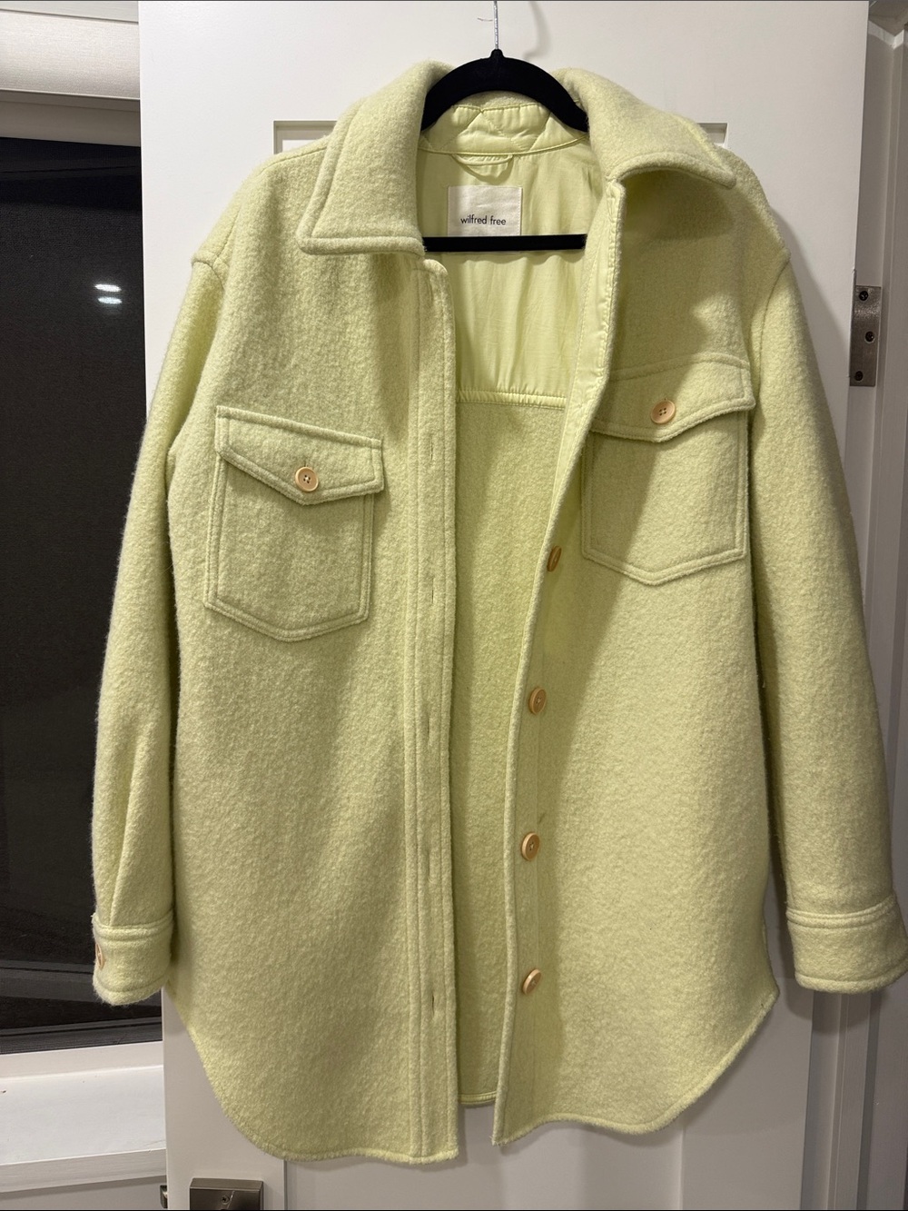 Wilfred Light Lemon Lime Wool Shacket